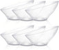 BESTVIP 54oz Clear Plastic Serving Bowls for Party - 12 Pack Angled Disposable Serving Bowls, Party for Chips, Snacks, Fruit, Salad - Bowls for Parties, Daily Use, Catering, Christmas
