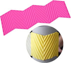 TUKE 3D Diagonal Stripes Design Lace Mat Silicone Mold Silicone Lace Mold Sugar Craft Cake Brim Decoration Tool (L_ Diagonal Stripes)