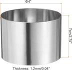 HARFINGTON Round Cake Ring 4 x 2.75 Inch Seamless Stainless Steel Pastry Mousse Dessert Ring Mirror Coating for Baking Cooking Making Tool