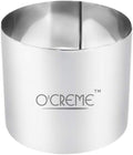 O'Creme Cake Ring Sturdy Stainless Steel Round Mousse Cake Ring Mold for Baking, Dessert Cake Decorating Pastry Rings 3 Inch Diameter x 2-3/4 Inch High