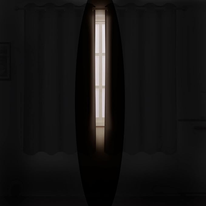 Chocolate Brown Blackout Curtains 40 x 63 Inch Length/Set of 2 Curtain - Image 3