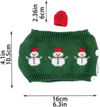 Tea Cozy Suitable for a 600ml,20oz Tea Pot,Teapot Warmer -100% Acrylic Fibers Filling,Two Piece (Green Snow Man)