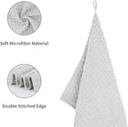watchget Barista Micro Cloth 6 Pack, Microfiber Barista Cleaning Towels Microfiber Waffle Weave Kitchen Dish Cloth Coffee Bar Towel Coffee Machine Cleaning Cloth, Light Grey(12"x12")