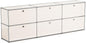 Modern Storage Cabinet White H, Home Office Cabinet, Versatile Free-Standing by ARVORAHome