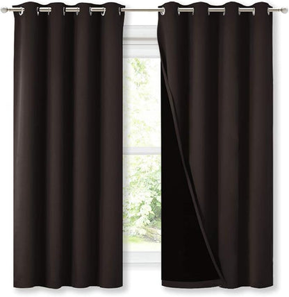NICETOWN Complete 100% Blackout Curtains, Thermal Insulated & Energy Efficiency by NICETOWN