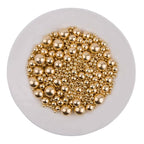 Edible Bright Gold Sugar Pearls Candy Sprinkles 120G/ 4.23Ounce Baking Cake Sprinkles Cupcake and Cake Topper Cookie Decorations Wedding Party Valentines Halloween Christmas Supplies