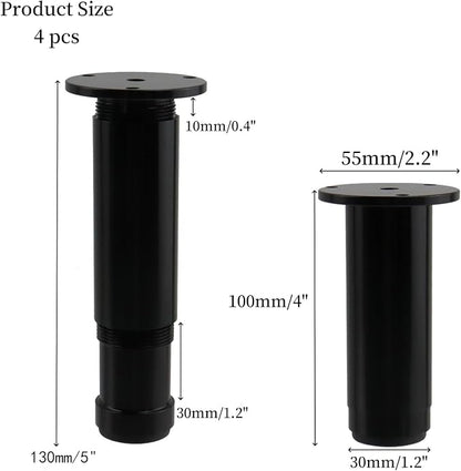 4 PCS Metal Adjustable Furniture Sofa Legs, Heavy Duty Bed Frame Center Support - Image 2
