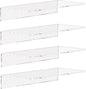 Weiai Clear Acrylic Shelves 12 Inch, Floating Wall Mounted Shelf by Weiai