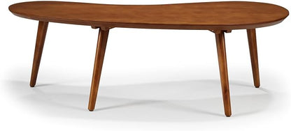 Mid Century Modern Abstract Shaped Coffee Table/Solid Wood/Oak Finish - Image 10