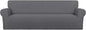 PureFit Stretch Couch Covers for Sofa 4 Seater Slipcovers Gray | 1-Piece Sofa by PureFit