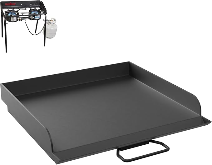 "14"" x 16"" Universal Flat Top Griddle for Camp Chef EX280LW YK60LW EX90LW EX60LW SB30D EX60FP DB60D EX60P EX60B, Fry Griddle Pan for Most Double Burner Stove/14"" Cook System Single & Gas Grill"