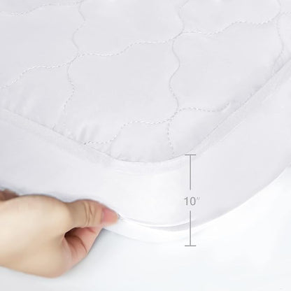 Cot Mattress Pad Protector Waterproof, Quilted Cot Size Mattress Cover 30" X - Image 6