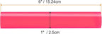 HARFINGTON Acrylic Clay Roller 6 Inch x 1 Inch Solid Non-Stick Plastic Round Tube Roller Polymer Clay Rod Fondant Rolling Pin for Shaping, Sculpting, Modeling DIY Crafts, Rose Red
