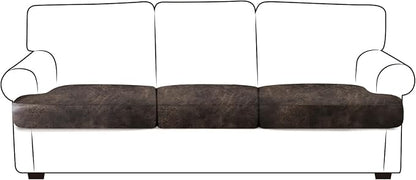 ANARACHON Leather Look Couch Cushion Covers Sofa Seat Slipcovers Sets Couches by ANARACHON
