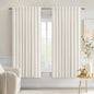 MIULEE Ivory Back Tab Blackout Curtains 52x63 Inches Long 2 Panels Set | Rod by MIULEE
