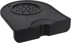 Espresso Tamping Mat, Silicone Coffee Tamper Mat with Corner Edge Tamp Support Station for Countertop, Barista Tools, Espresso Accessories, Small, Black