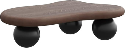 40” Cloud Coffee Table with 3 Ball Legs, Modern Irregular Center Table - Image 6