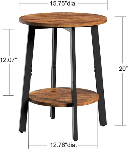 sthmec Side Table, Small Round End Table - Image 3