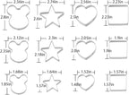 Metal Cookie Cutters Set - Square, Heart, Star - 12Pieces Cookie Cutters - Fruit Cutter, Polymer Clay Cutters Cookie Cutter Set for Kitchen Baking