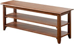 XKZG Storage Bench Wooden Shoe Rack Bench Rustic Solid Wood Entryway Bench (Brown,47.2")