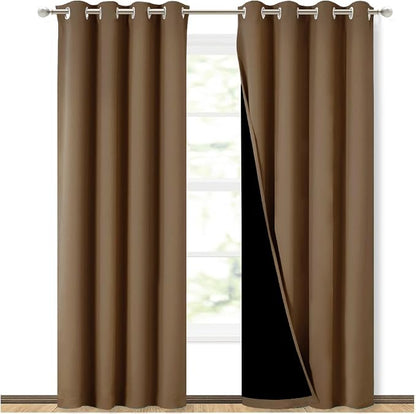 NICETOWN 100% Blackout Window Curtain Panels, Heat and Cold Blocking Drapes by NICETOWN