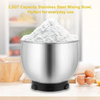 Kitchen in the box Stand Mixer,3.2Qt Small Electric Food Mixer,6 Speeds Portable Lightweight Kitchen Mixer for Daily Use with Egg Whisk,Dough Hook,Flat Beater (Pink)