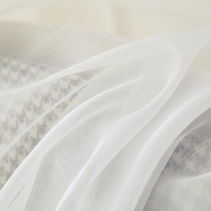 MIULEE Short Sheer Curtains 30 Inch Length 2 Panels, 29 x 30 Inches, Ivory | - Image 3