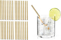 Gold Stainless Steel Short Straws 5 1/2 Inches - 32 pcs - Reusable Metal Drinking Straws - Good for Cocktail, Party, Juices, Ice Coffee