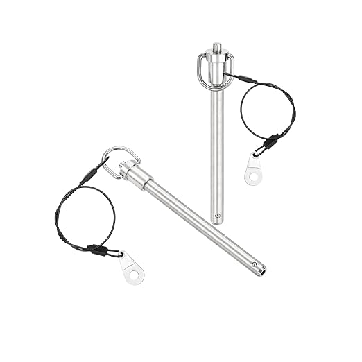 UXCELL 1 Pcs Quick Release Pin, 3/8" x 4" (Dia. x L), Stainless Steel, Silver