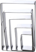 5Pcs Rectangle Cookie Cutter Set, Stainless Steel Biscuit Baking Molds Fondant Cake Cookie Cutter Rectangle Shaped Cutter