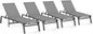Patio Chaise Lounge Chair Set of 4, Foldable Lounge Chair by CIOKEA