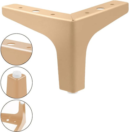 AODIOU Furniture Legs Modern Feet: Gold Metal Furniture Legs 4 Inch DIY - Image 5