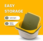 Babadoh Pizza Making Accessories | Pizza Dough Proofing Containers with Lids | Set of 3 | Multi Yellow (1 Dough, 1 Olive, 1 Yellow) | Original Size (make 12" Pizzas)