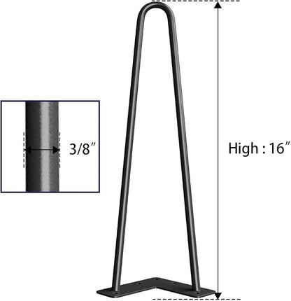 SMARTSTANDARD 16" Hairpin Furniture Legs, Metal Home DIY Projects - Image 9