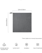 watchget Barista Micro Cloth 10 Pack, Microfiber Barista Cleaning Towels Microfiber Waffle Weave Kitchen Dish Cloth Coffee Bar Towel Coffee Machine Cleaning Cloth, Dark Grey(12"x12")