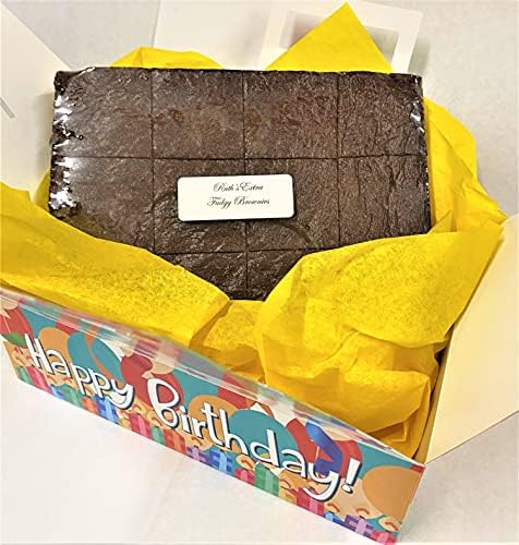 Ruth’s Classic Cake Style Brownies Birthday Box 4 Dozen – Gourmet Baked Treats | Delicious Gift with The Finest Ingredients | Guaranteed to Arrive Fresh