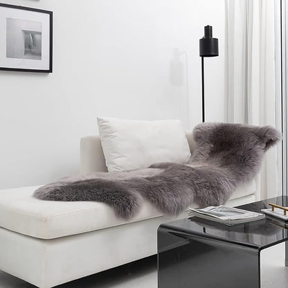 HUAHOO Premium Genuine Sheepskin Rug Camel Real Australia Sheepskin Natural - Image 5