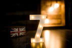 Foaky Decorative Led Marquee Light Up Number, Marquee Light Up Number Sign for Night Light Wedding Birthday Party Christmas Home Bar Decoration Number(7)