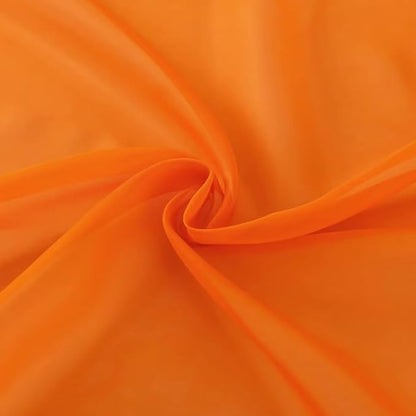 SpaceDresser Basic Rod Pocket Sheer Voile Window Curtain Panels Orange 2 Panels - Image 6