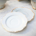 ACMLIFE Tea Sets for Adults Fine Bone China Tea Set for 6, Porcelain Teapot Sets for Adults 24K Gold, Afternoon Modern Cups and Saucers for Women Tea Party or Gifts Giving (White)