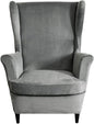 HAOYONG Velvet Wingback Armchair Covers 2-Piece Elastic Stretch Wingback Chair by HAOYONG