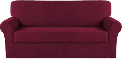Turquoize Stretch Sofa Slipcover 2 Pieces Sofa Cover Couch Cover by Turquoize