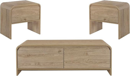 New Classic Furniture Mara 3-Piece Wood Coffee Table & 2 End Tables Set by NewClassicFurniture
