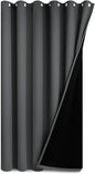 Yakamok Dark Grey Blackout Patio Door Curtain Panels W100 x L108, 1 Panel | by Yakamok