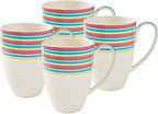 Spode Kit Kemp Mug | 17oz Calypso Stripe Coffee & Tea Mug | Made from Porcelain | Dishwasher and Microwave Safe | Vibrant Dinnerware Ideal for Summer