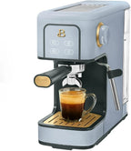 Beautiful Slim Espresso Maker by Drew Barrymore – 20‑Bar Pressure, Dual‑Spout 52 mm Portafilter, 50 oz Removable Tank, 2‑in‑1 Steam Wand & Touch Controls (Cornflower Blue)