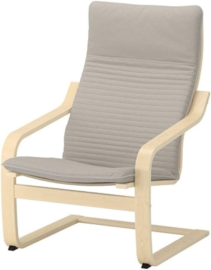 IKEA Poang Armchair Birch Veneer Knisa Light Beige 792.407.90 by IKEA