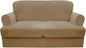 CUCRAF T Cushion Sofa Cover 3 Piece Loveseat Slipcovers, Soft Thick Velvet by CUCRAF