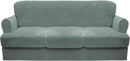 CUCRAF Cushion Sofa Cover 4 Piece Slipcovers, Soft Thick Velvet Couch Cover by CUCRAF