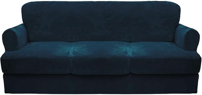 CUCRAF T Cushion Sofa Cover 4 Piece Slipcovers, Soft Thick Velvet Couch Cover by CUCRAF